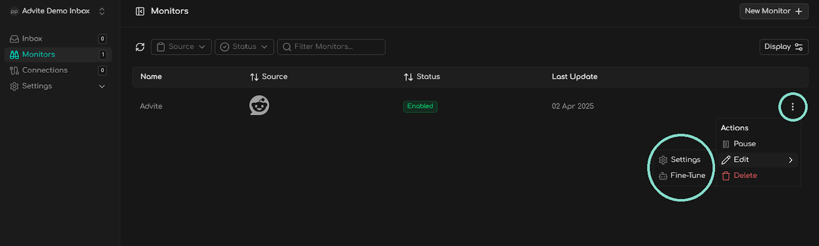 How to customize a Monitor.